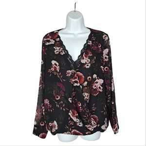 Dex Floral Faux‎ Wrap Top